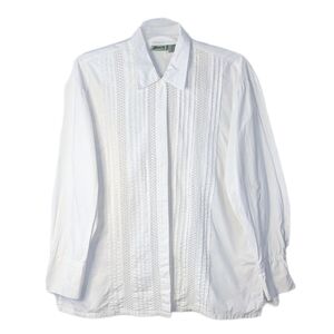 Penmar plus Vintage White Embroidered coastal cow girl Blouse size 42 A4
